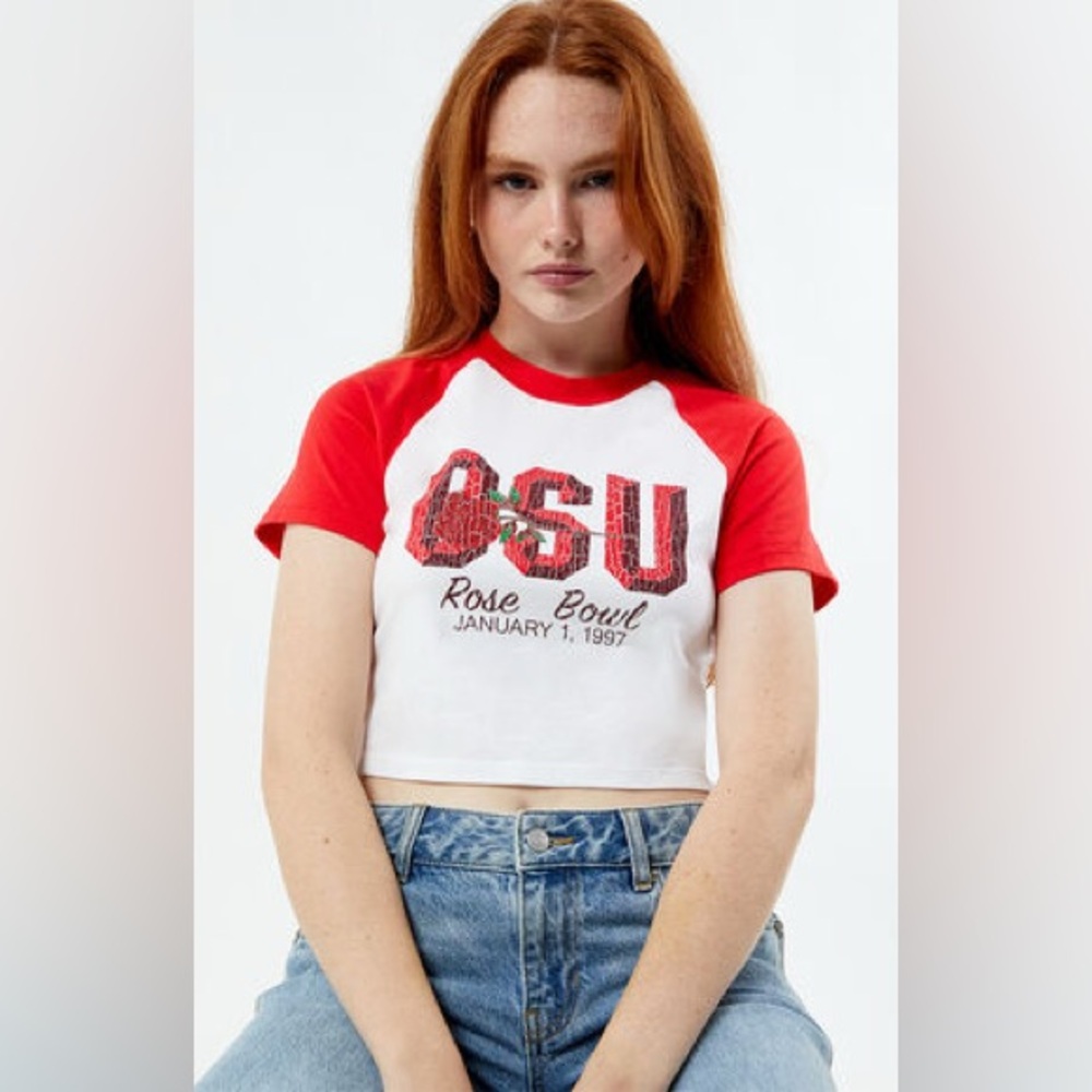 Pacsun Champion x Rose Bowl OSU Rally Ringer T-Shirt